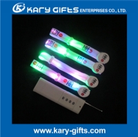 Radio Control Battery Replaced Nylon LED Lighting Wristbands 